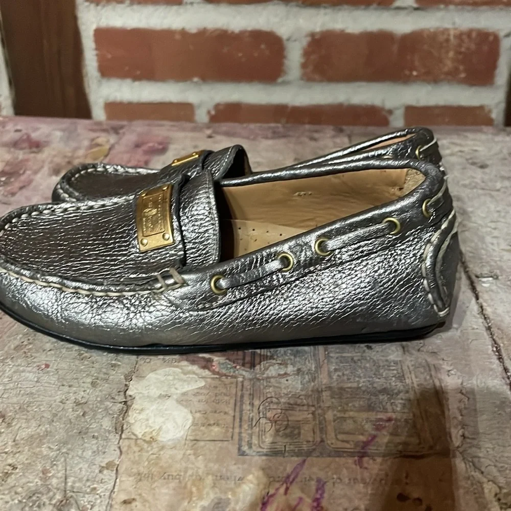 The Original Car Shoe, metallic loafer